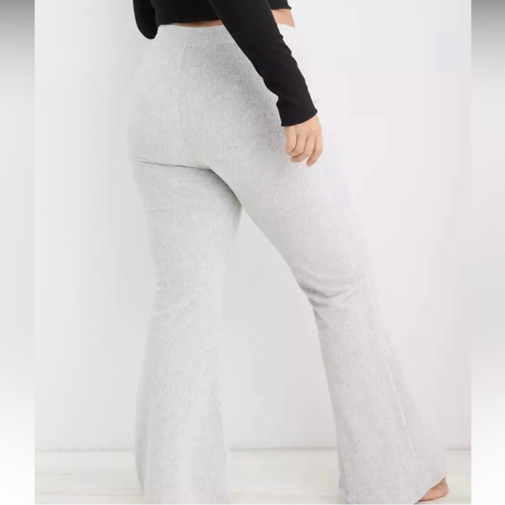 Aerie ribbed flare pants